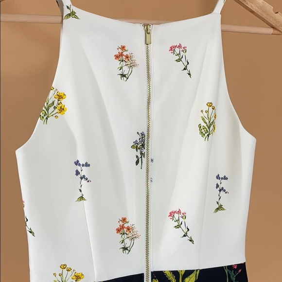 Wild Flower A-line two tone dress - Picture 7 of 10